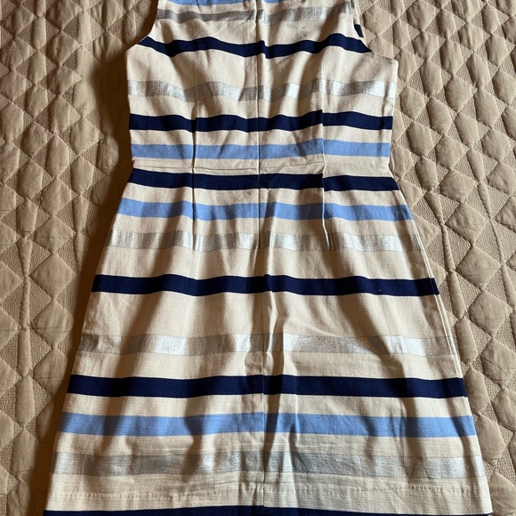 Striped Dress - Blue, Ivory, and Silver - Picture 5 of 6